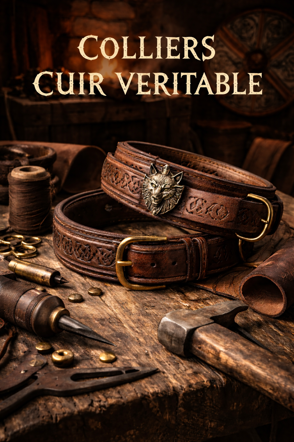 Collier en Cuir véritable